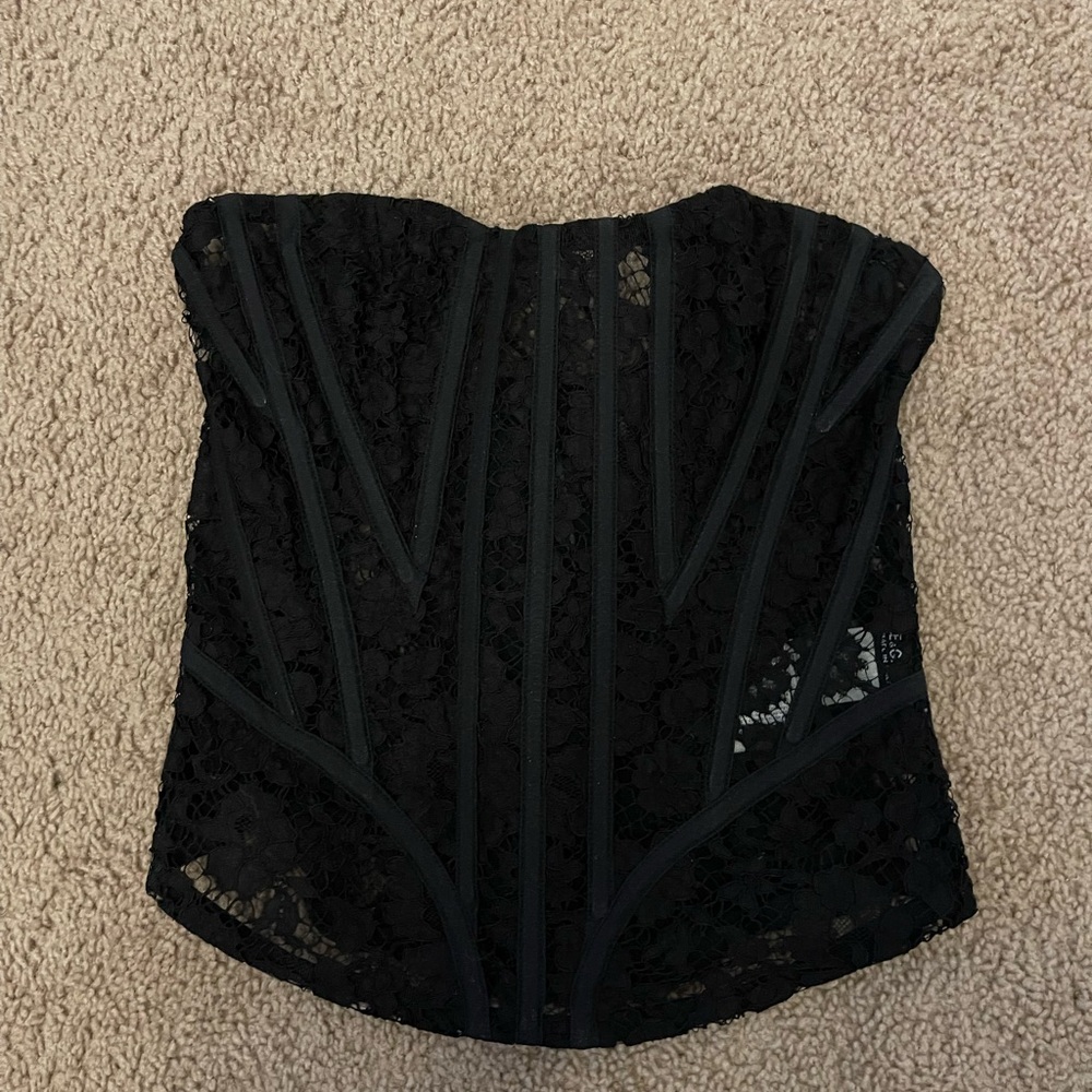 dolce & gabbana black lace corset